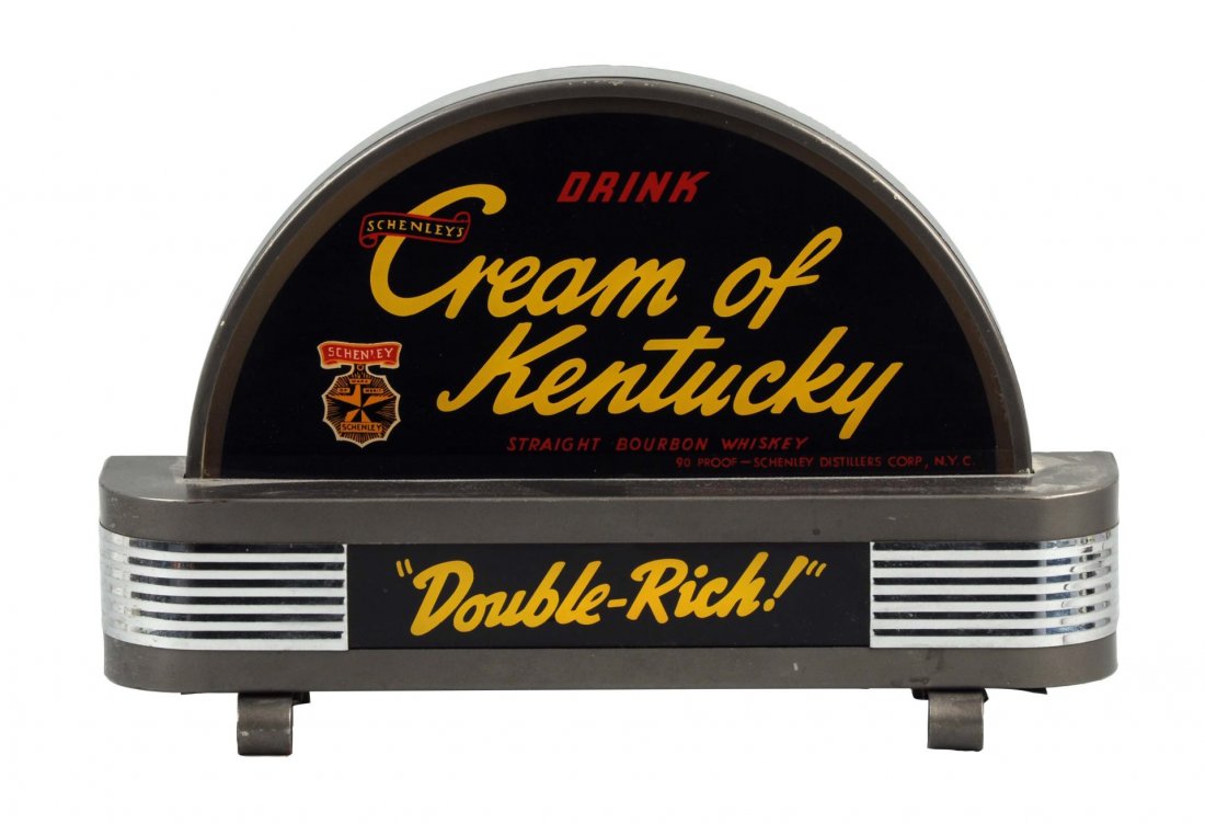 Cream Of Kentucky Reverse Glass Light Up Sign. (1 of 2)