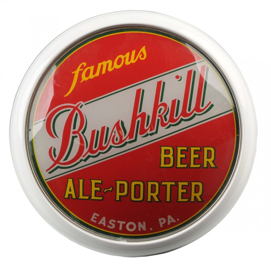 Bushkill Beer Reverse Glass Globe Light. (1 of 2)