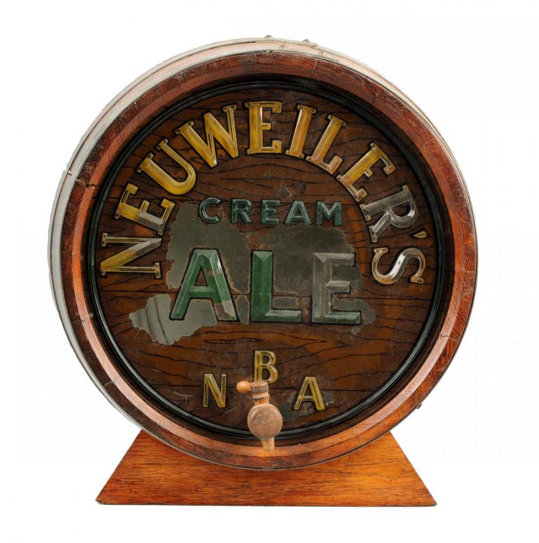 Neuweiler's Cream Ale Reverse Glass Light Up Sign. (1 of 3)