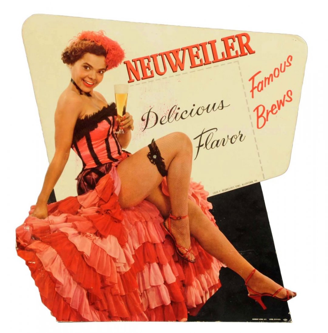 Neuweiler's Beer Diecut Easel Back Sign. (1 of 2)