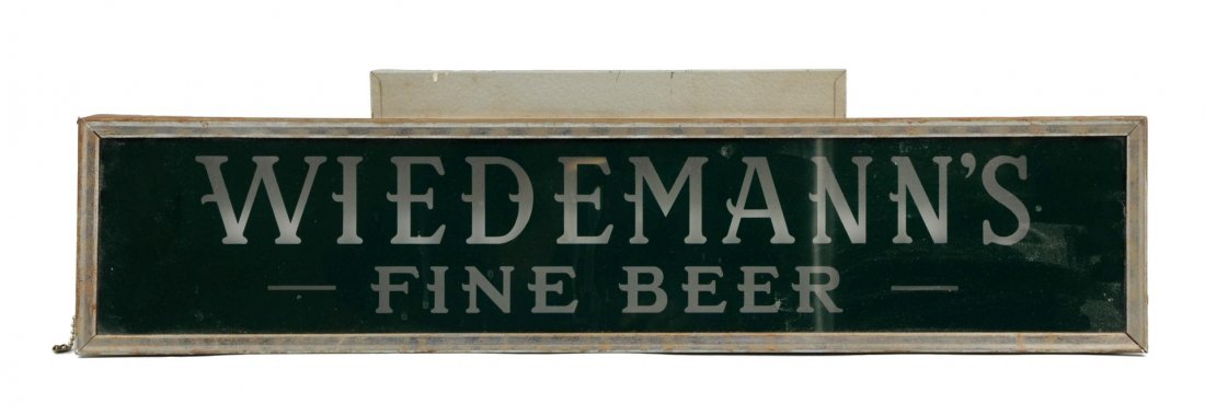 Wiedemann's Fine Beer Reverse Glass Light Up Sign. (1 of 1)