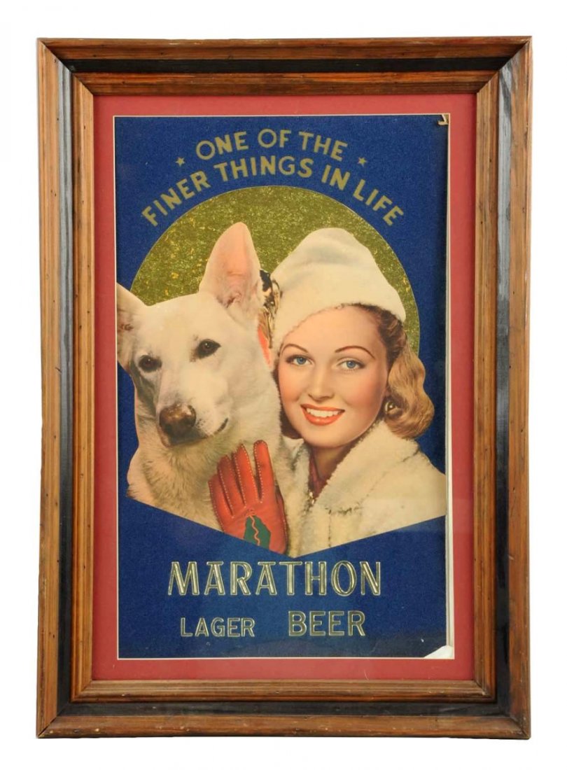 Marathon Lager Beer Advertising Sign. (1 of 1)
