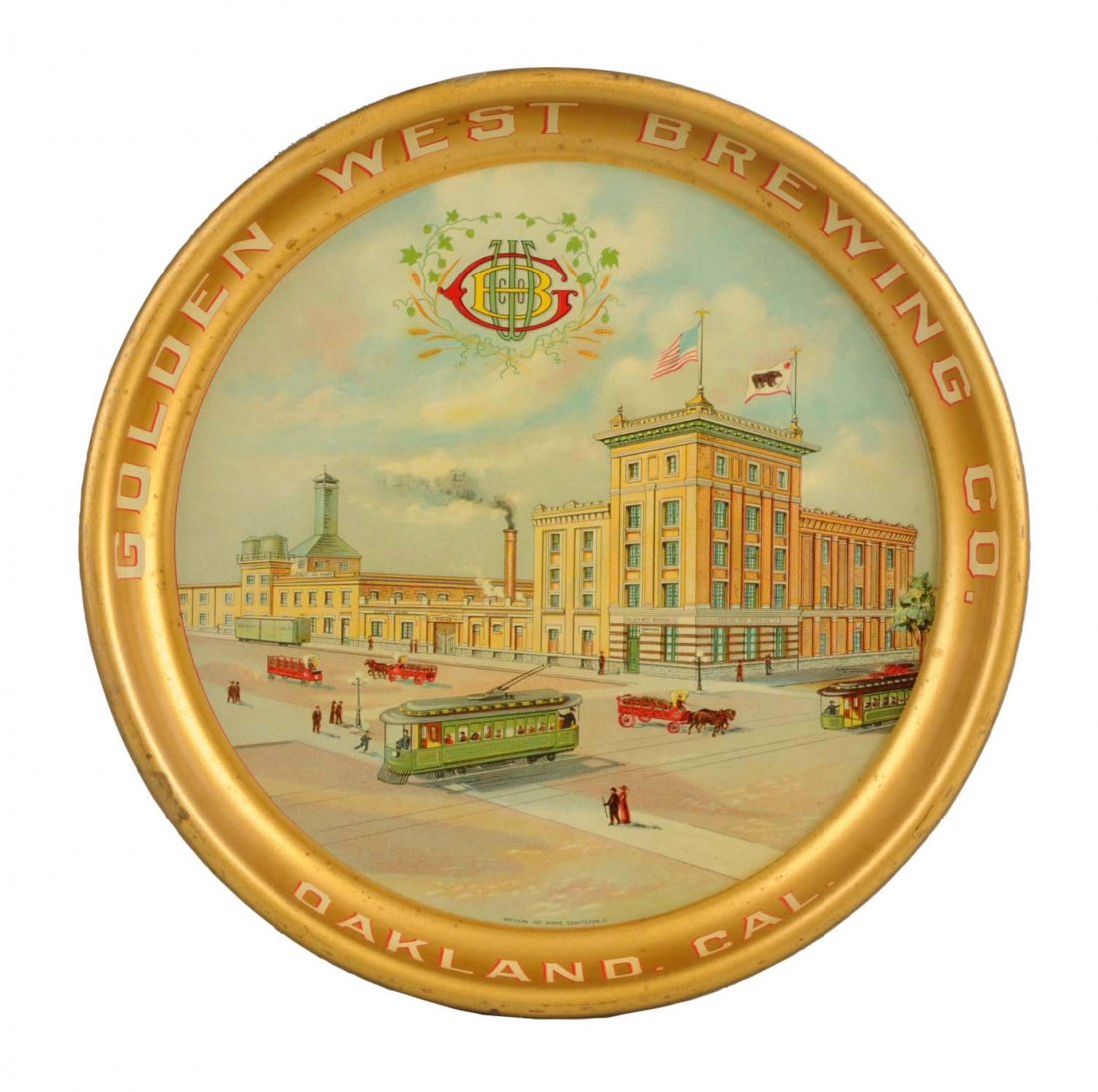 Golden West Brewing Co. Factory Scene Tray. (1 of 1)