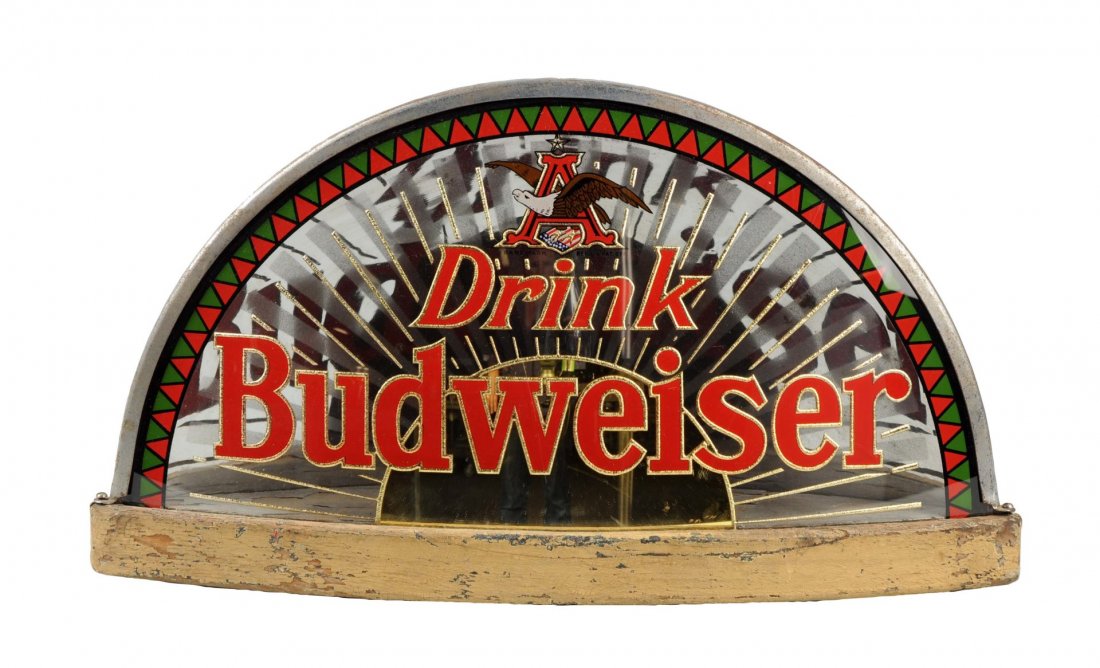 Anheuser-Busch Budweiser Reverse Glass Light. (1 of 1)