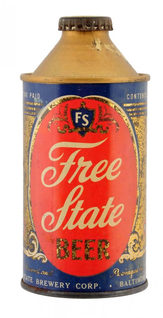 Free State Beer Cone Top IRTP Beer Can. (1 of 3)
