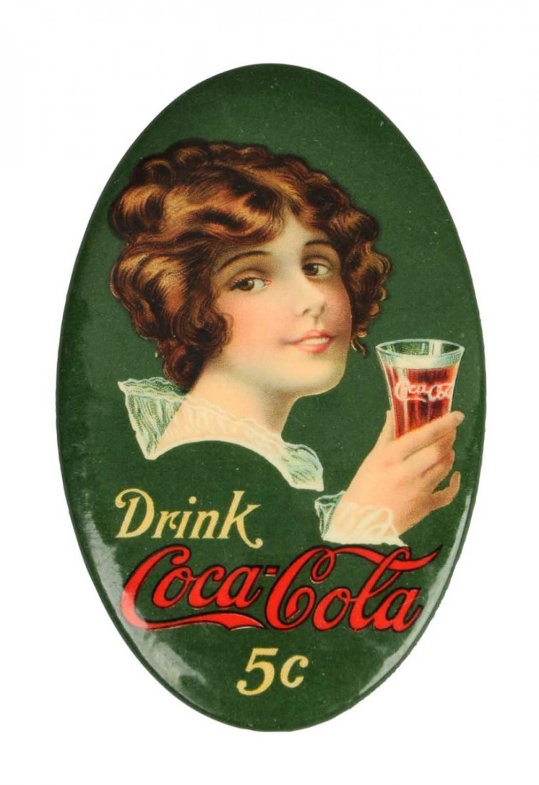 1914 Coca Cola Celluloid Pocket Mirror. (1 of 2)