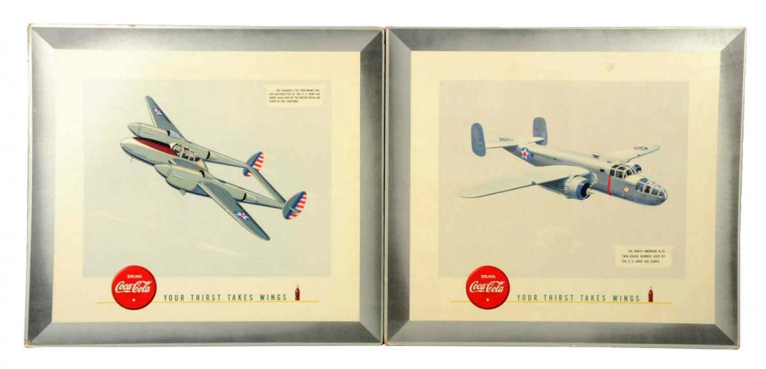 Lot of 11: Coca-Cola “Airplane Hangers” Signs. (1 of 6)