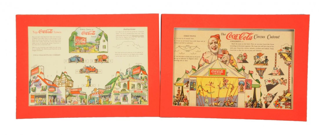 Lot Of 3: Coca-Cola Miniature Store Cutout Sheets. (1 of 3)