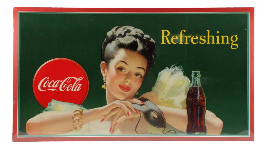 1946 Coca - Cola "Refreshing" Poster. (1 of 1)
