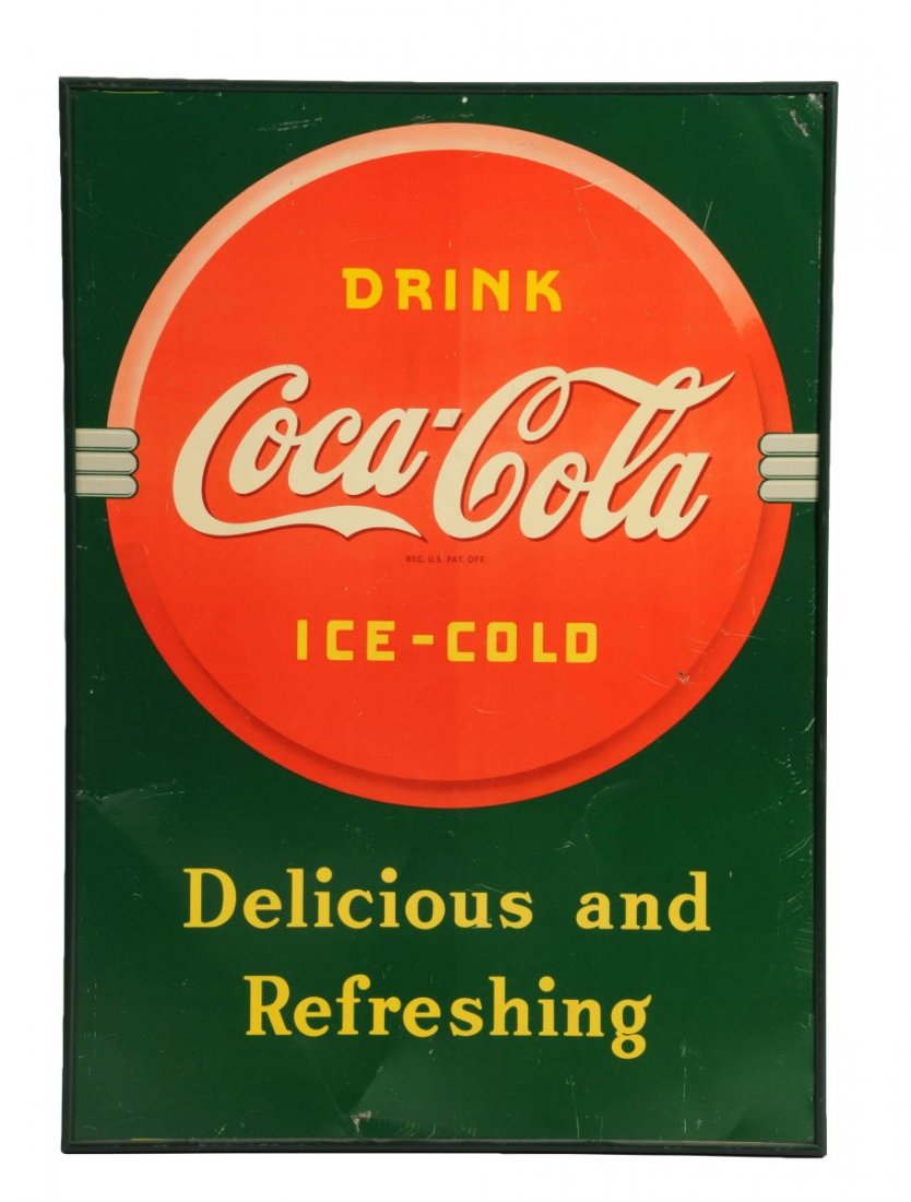 1950's Coca-Cola Tin Advertising Sign. (1 of 1)