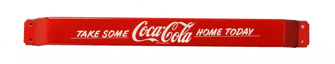 Coca-Cola Porcelain Advertising Door Push. (1 of 1)