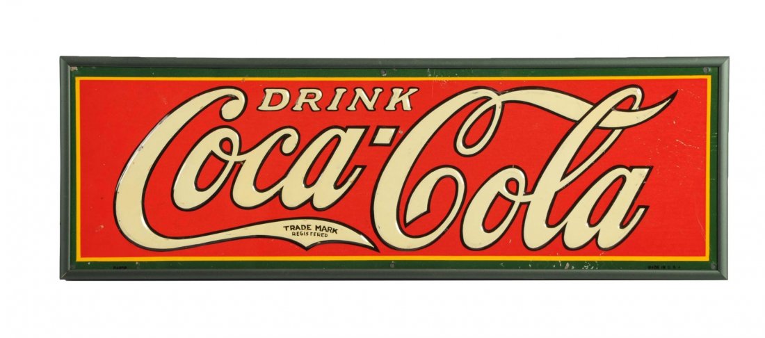 Early Embossed Tin Coca-Cola Sign. (1 of 1)
