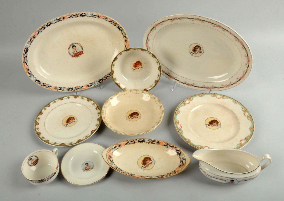 Lot Of 9: Moxie Soda Advertising Chinawear. (1 of 1)