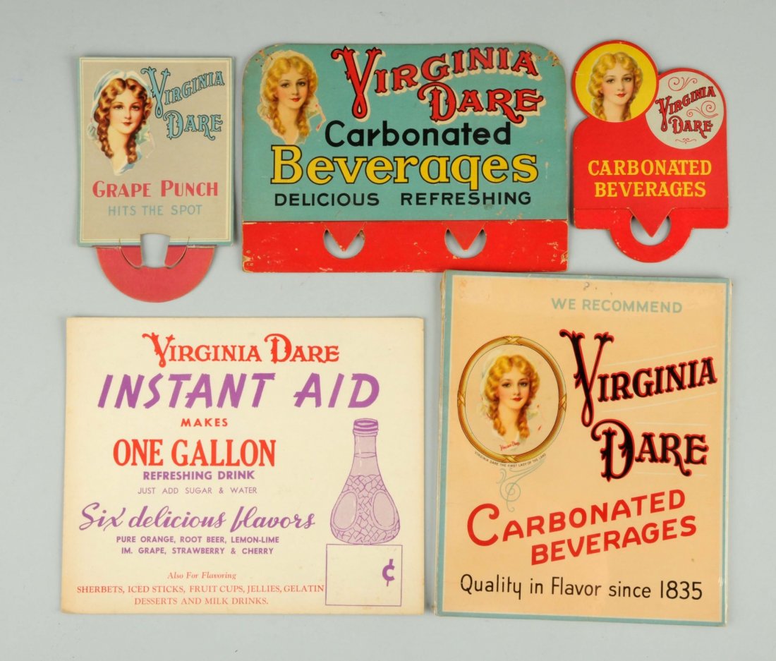 Lot Of 5: Virginia Dare Beverages Signs. (1 of 1)