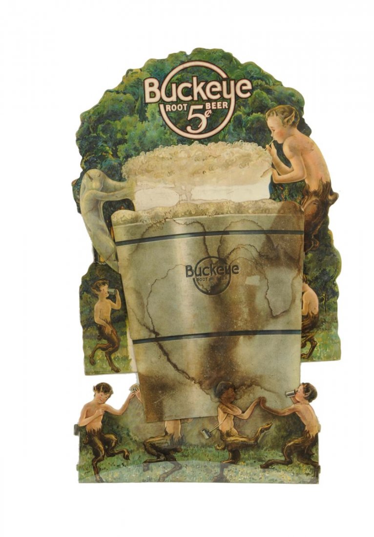 Buckeye Root Beer Diecut Advertising Display. (1 of 1)