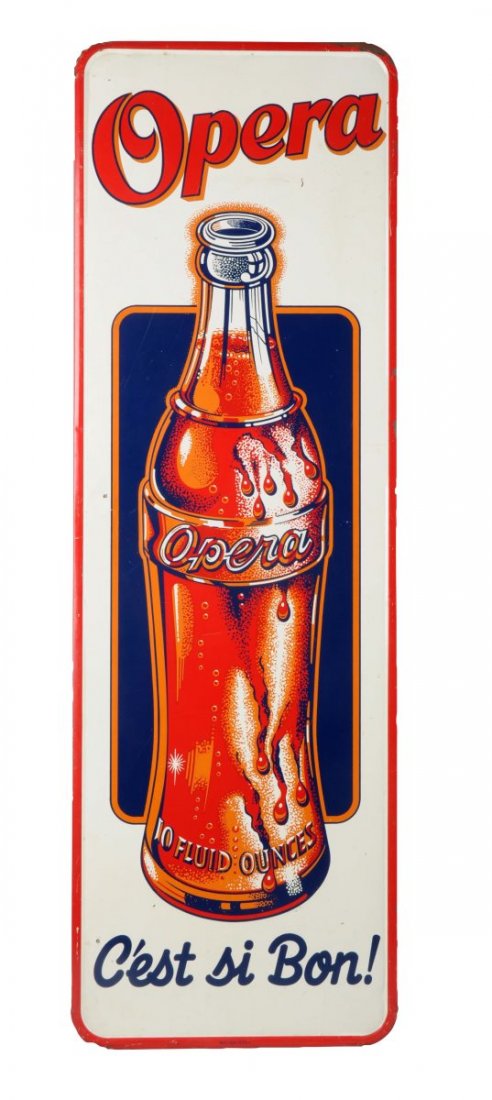 Opera Soda Self Framed Advertising Sign. (1 of 1)