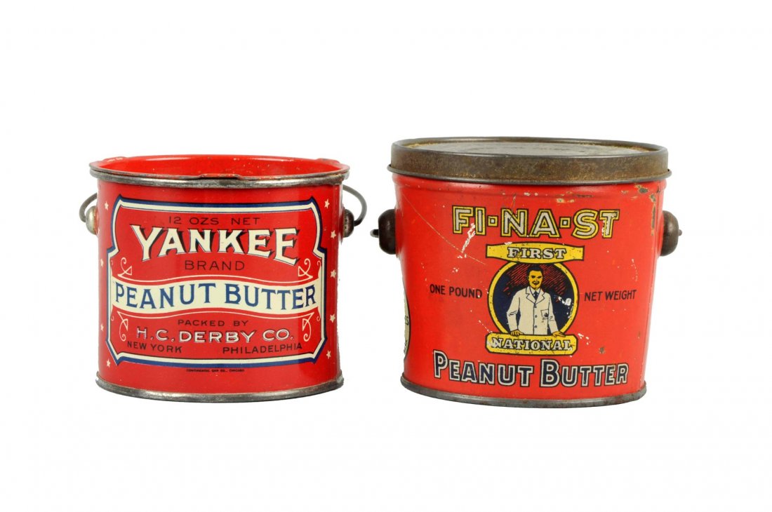 Lot of 2: Yankee & Fi-Na-St Peanut Butter Tins. (1 of 1)