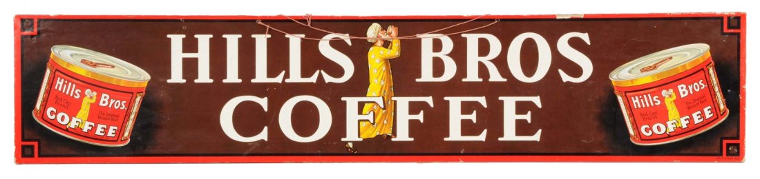 Hills Bros. Coffee Double Sided Hanging Sign. (1 of 2)