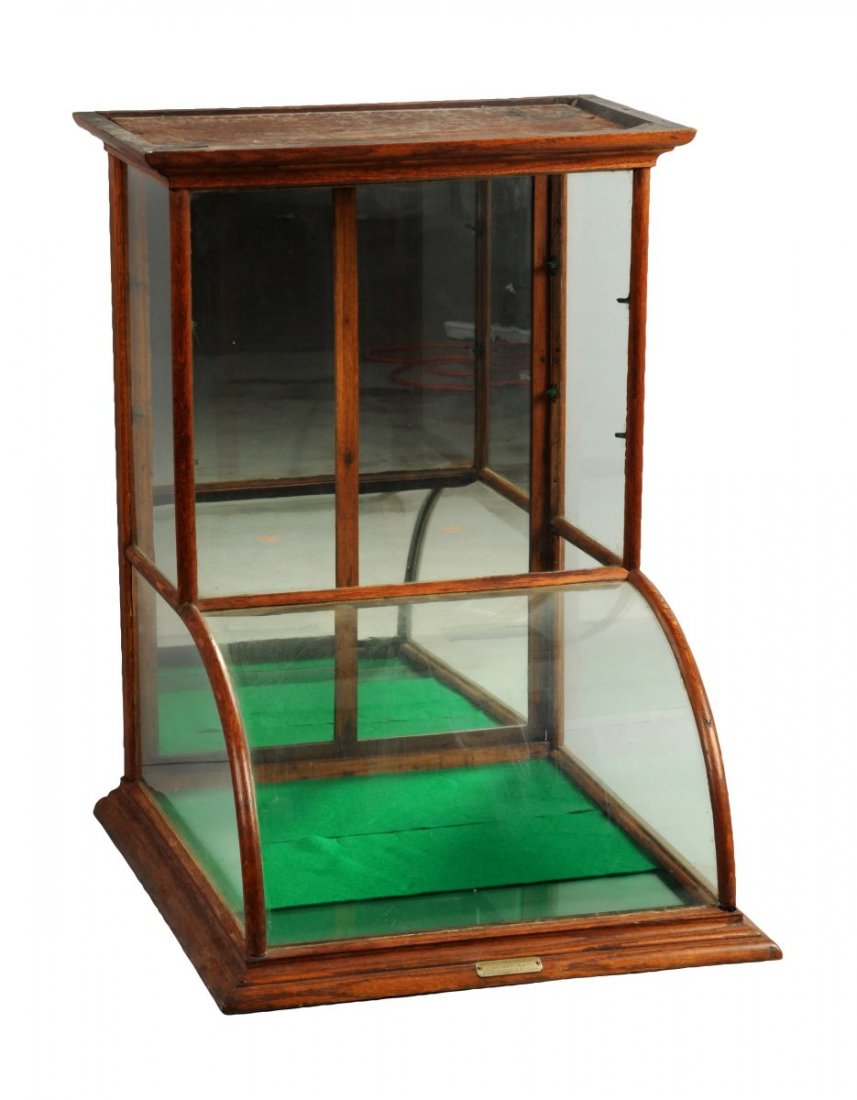 Cathedral Style Curved Glass Display Case. (1 of 2)