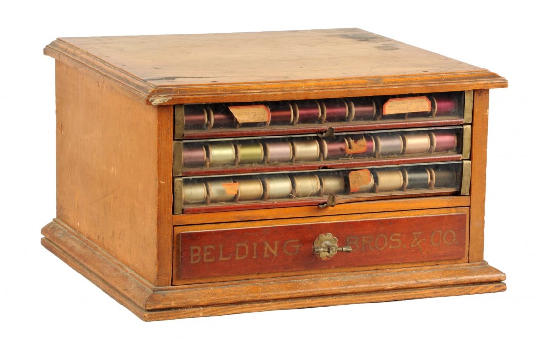 Early Belding Bros. Spool Cabinet. (1 of 2)