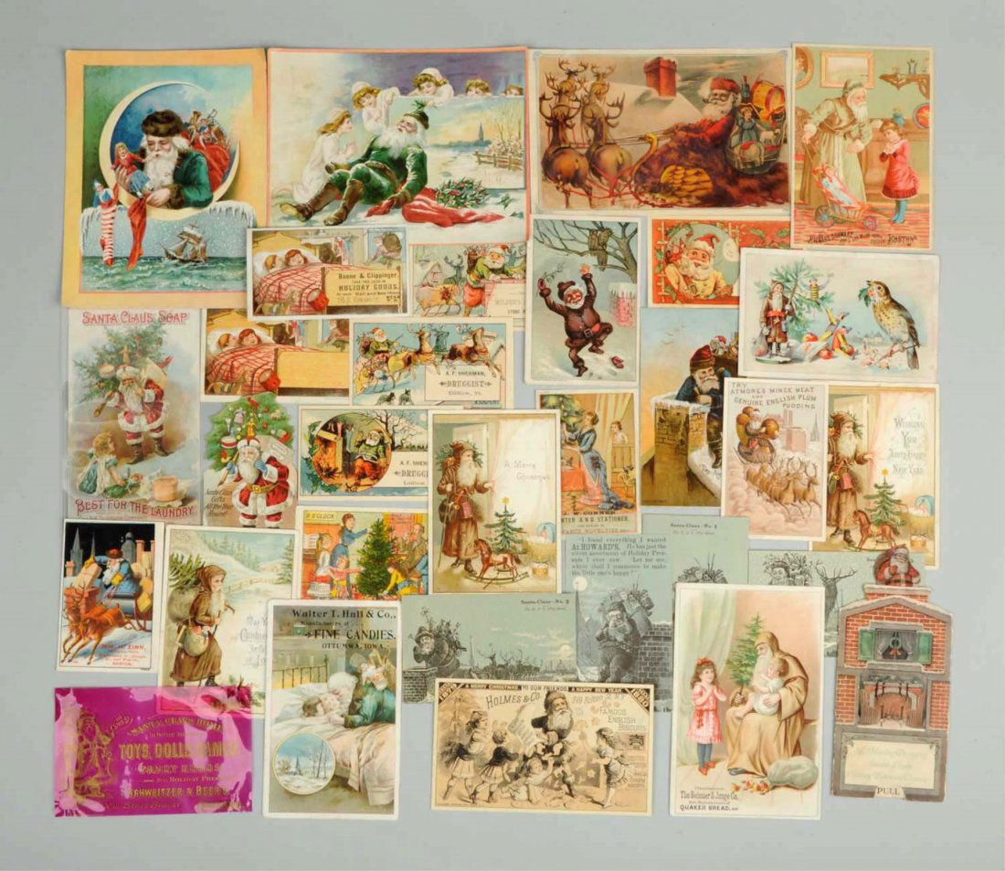 Lot of 20+: Santa Claus & Christmas Trade Cards. (1 of 1)