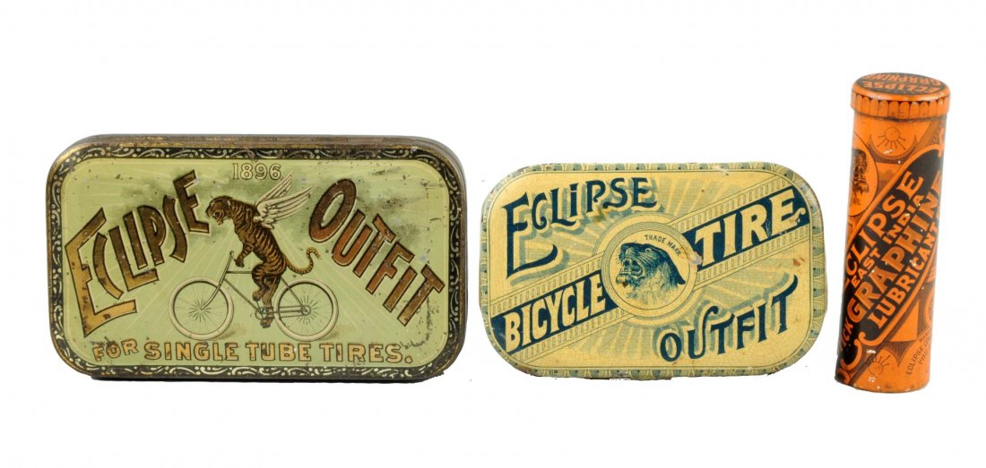 Lot Of 3: Eclipse Bicycle Tins. (1 of 1)