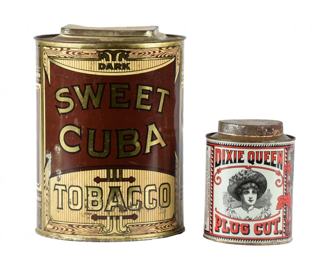 Lot of 2: Dixie Queen Plug Cut & Sweet Cuba Tins. (1 of 1)