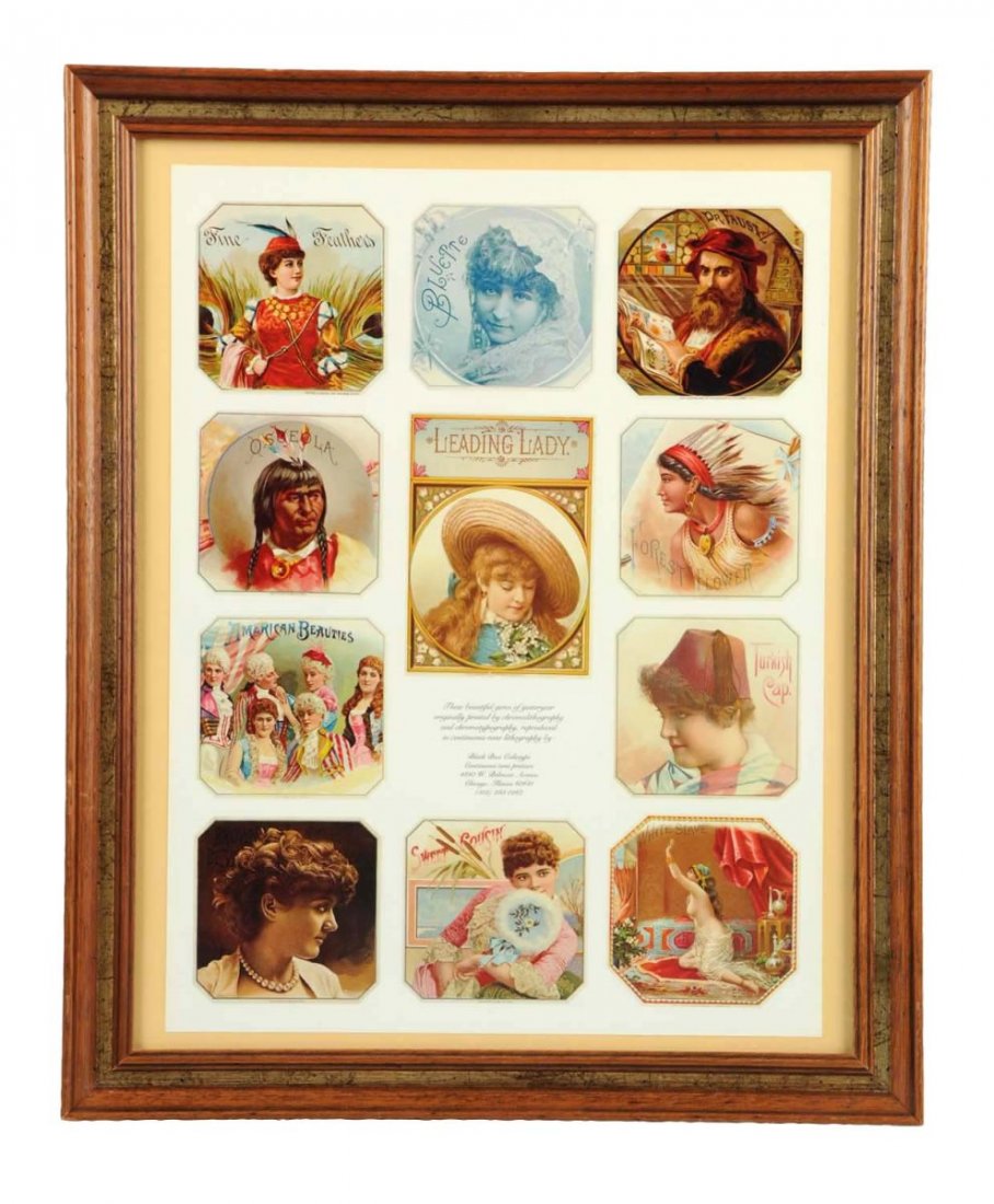 Vintage Cigar End Labels Lithograph. (1 of 1)