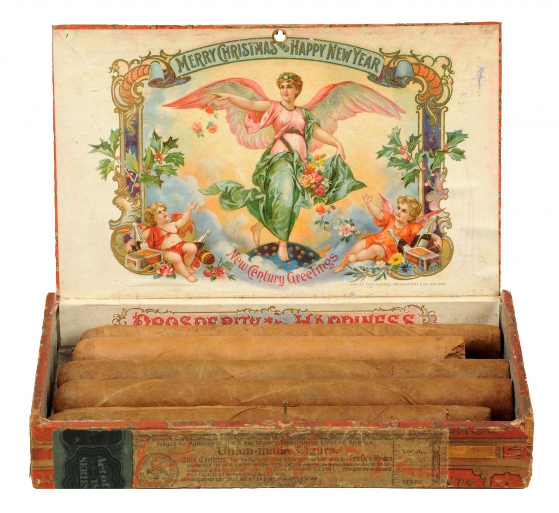 Compliments Of The Season Cigar Box. (1 of 2)