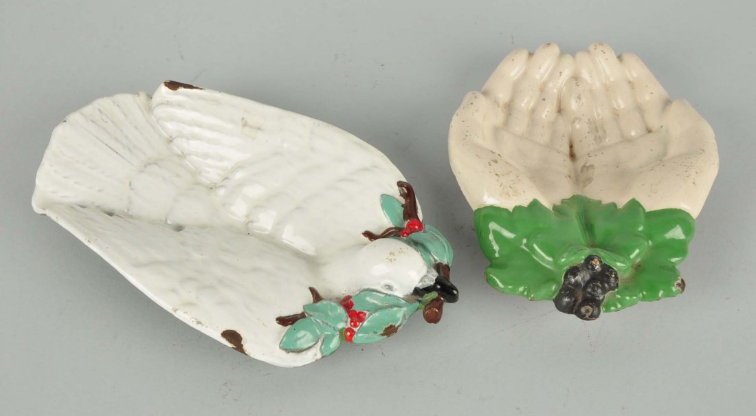 Lot Of 2: Cast Iron Assorted Figural Trays. (1 of 1)