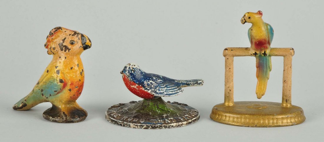 Lot Of 3: Cast Iron Bird Paperweights. (1 of 2)