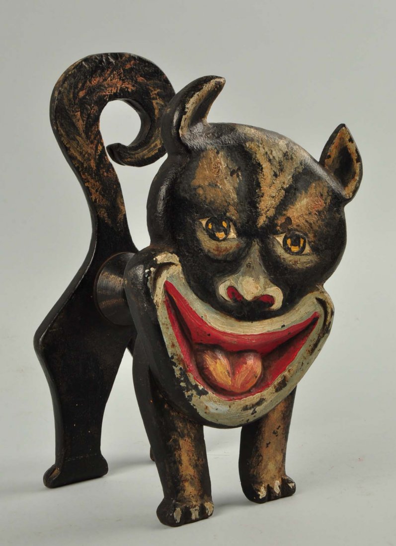 Cast Iron Laughing Whimsical Dog Figurine Statue. (1 of 3)