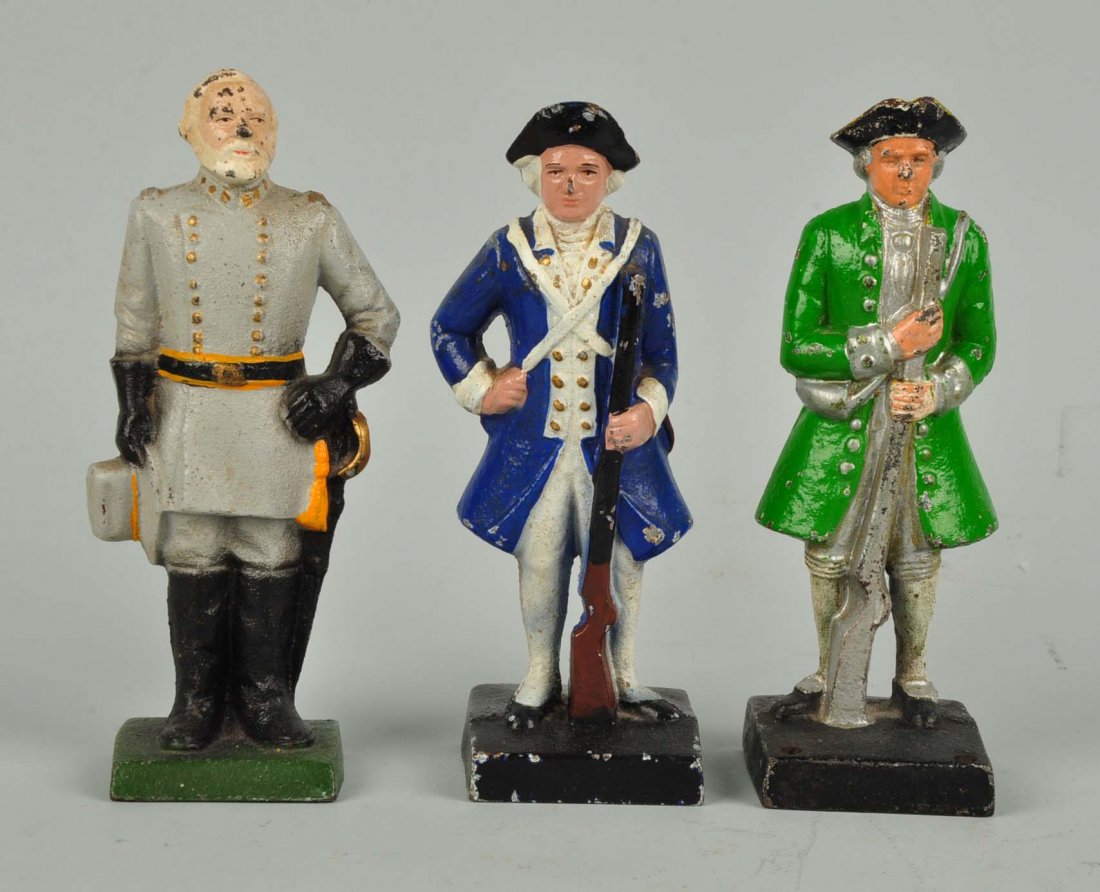 Lot of 3: Cast Iron Assorted Soldier Doorstops. (1 of 2)