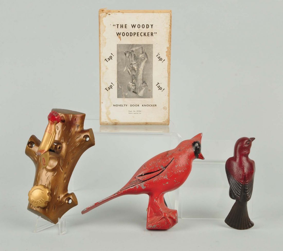 Lot of 3: Cast iron Assorted Bird Doorknockers (1 of 2)