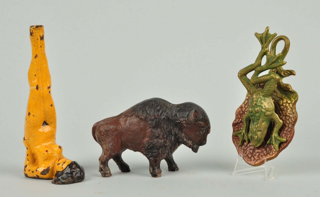 Lot of 3: Cast Iron Assorted Paperweight & Paper Clip. (1 of 1)