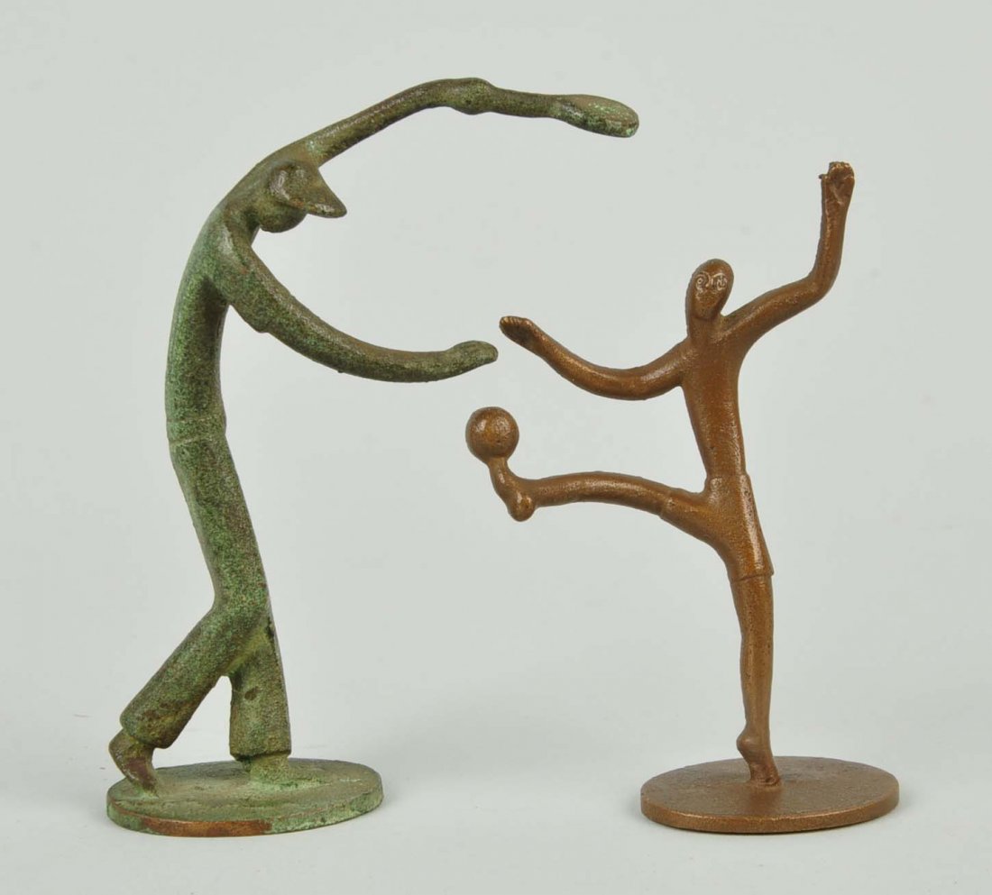 Lot of 2: Cast Bronze Assorted Deco Paperweights. (1 of 1)