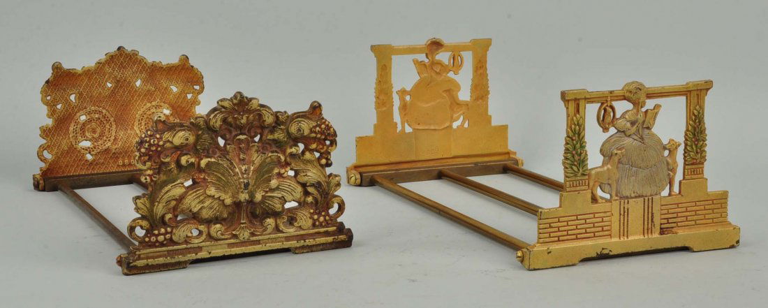 Lot of 2: Cast Iron Assorted Slide Bookends. (1 of 2)