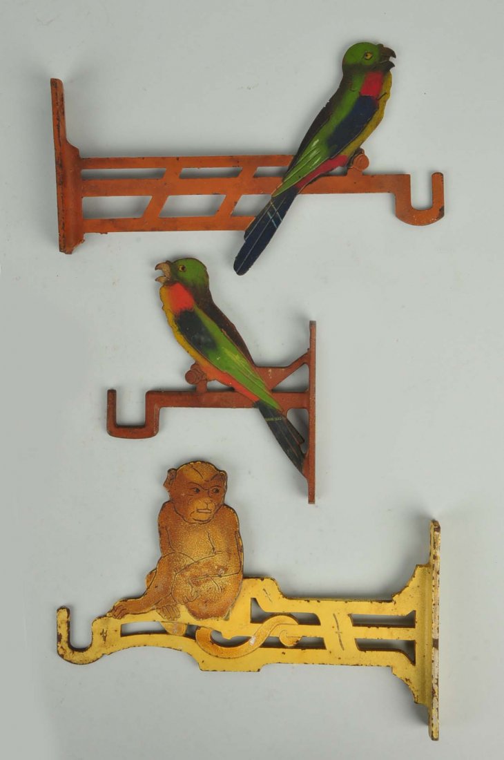 Lot of 3: Cast Iron Assorted Plant Hangers. (1 of 1)