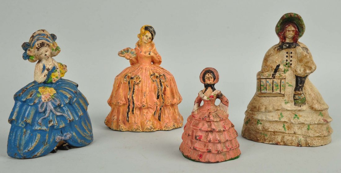 Lot of 4: Cast Iron Assorted Women Doorstops. (1 of 1)