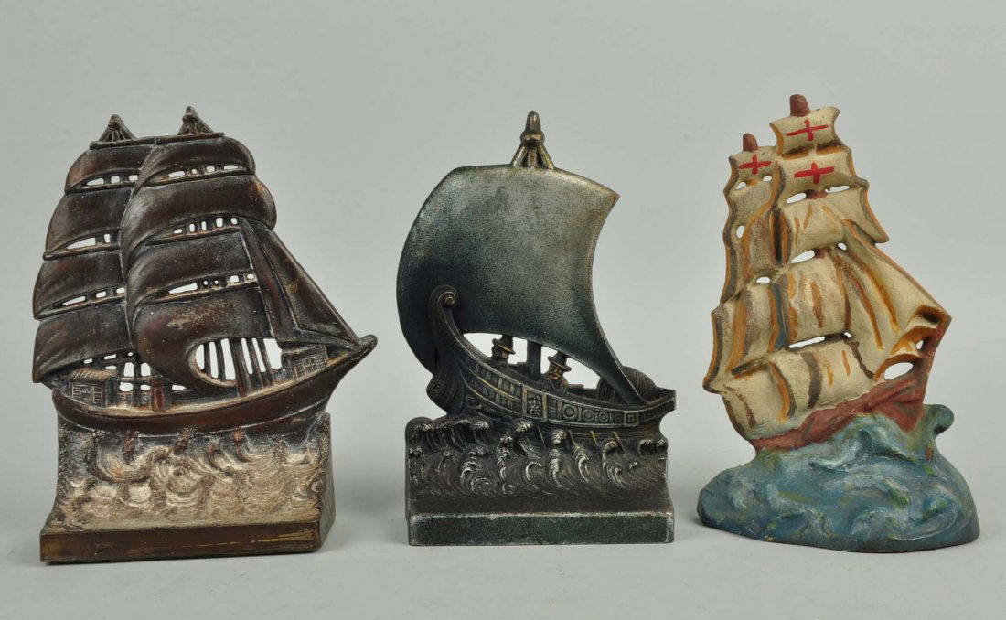 Lot of 3: Cast Iron Ship Doorstops (1 of 1)