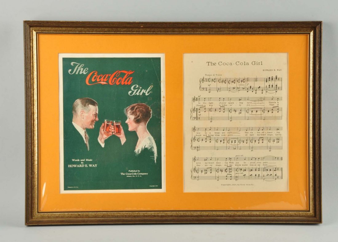 The Coca-Cola Girl Poster & Sheet Music. (1 of 1)