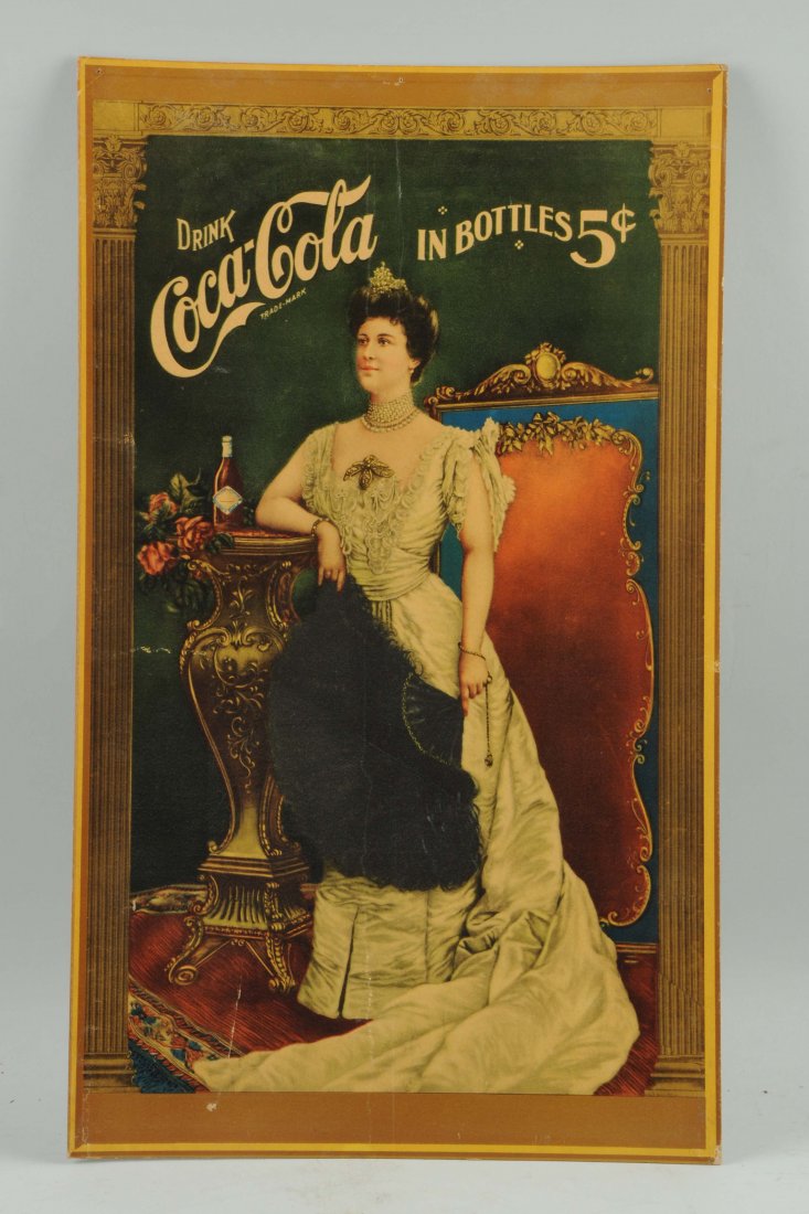 Drink Coca-Cola Lady w/ Black Fan Sign. (1 of 1)
