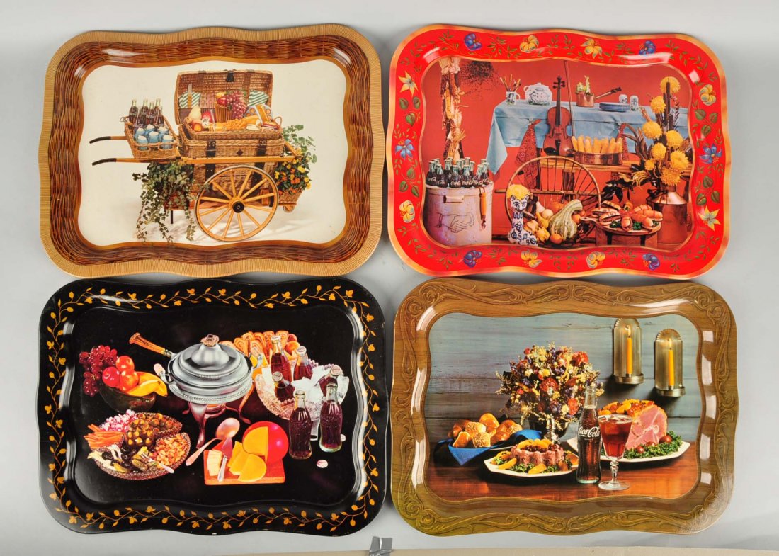 Lot of 4: Coca-Cola Trays. (1 of 1)