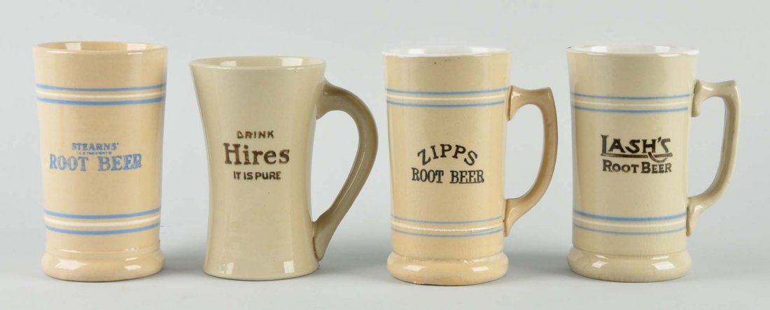 Lot Of 4: Root Beer Mugs. (1 of 2)