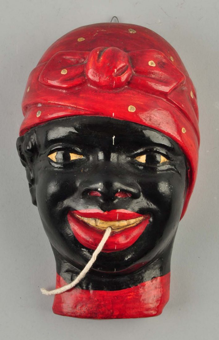 Black Americana Chalkware String Holder. (1 of 1)