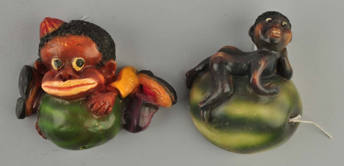 Lot of 2: Black Americana Chalkware String Holders (1 of 1)