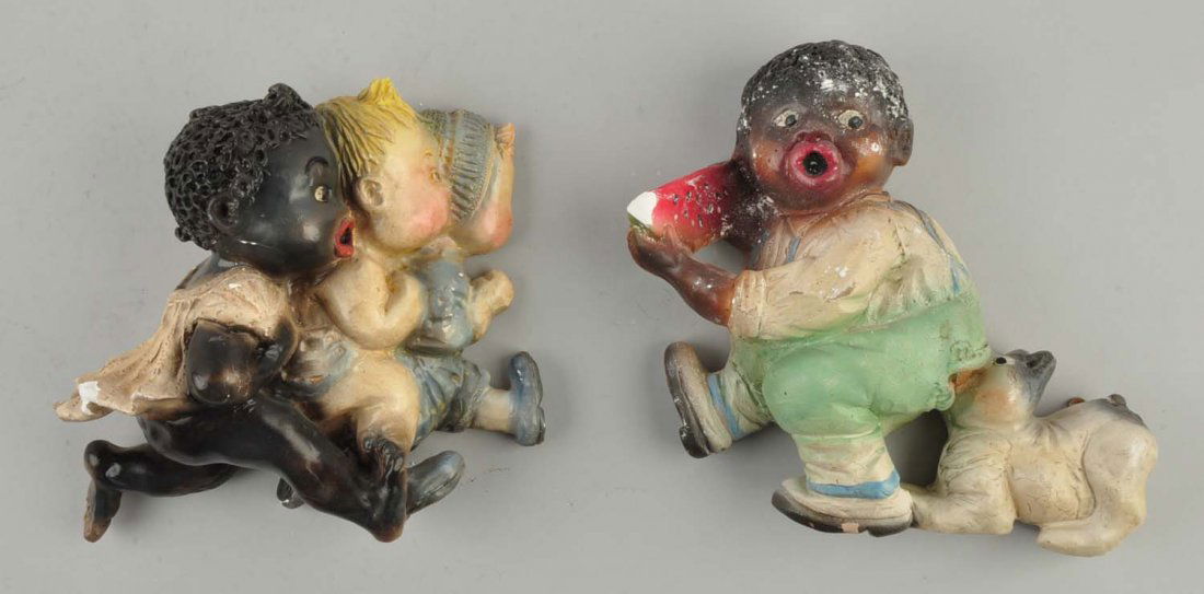 Lot of 2: Black Americana Chalkware String Holders (1 of 1)