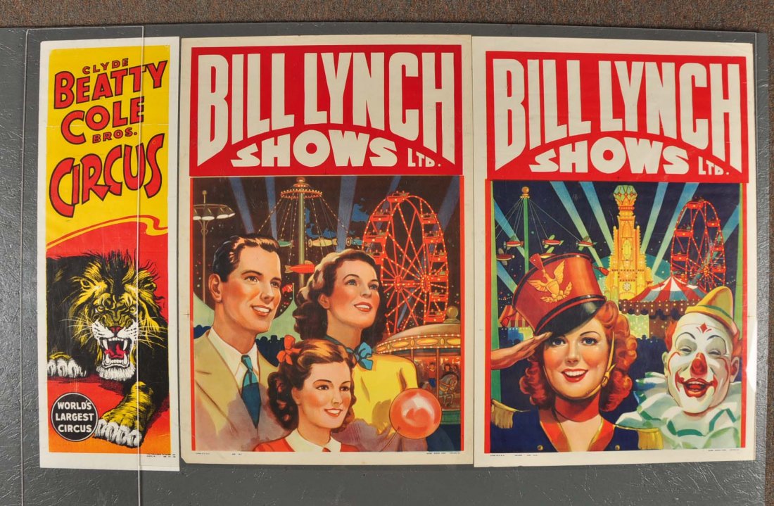 Lot Of 3: Bill Lynch & Clyde Bros Show Posters. (1 of 1)
