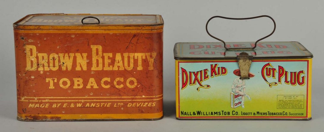 Lot of 2: Brown Beauty & Dixie Kid Tobacco Tins. (1 of 1)