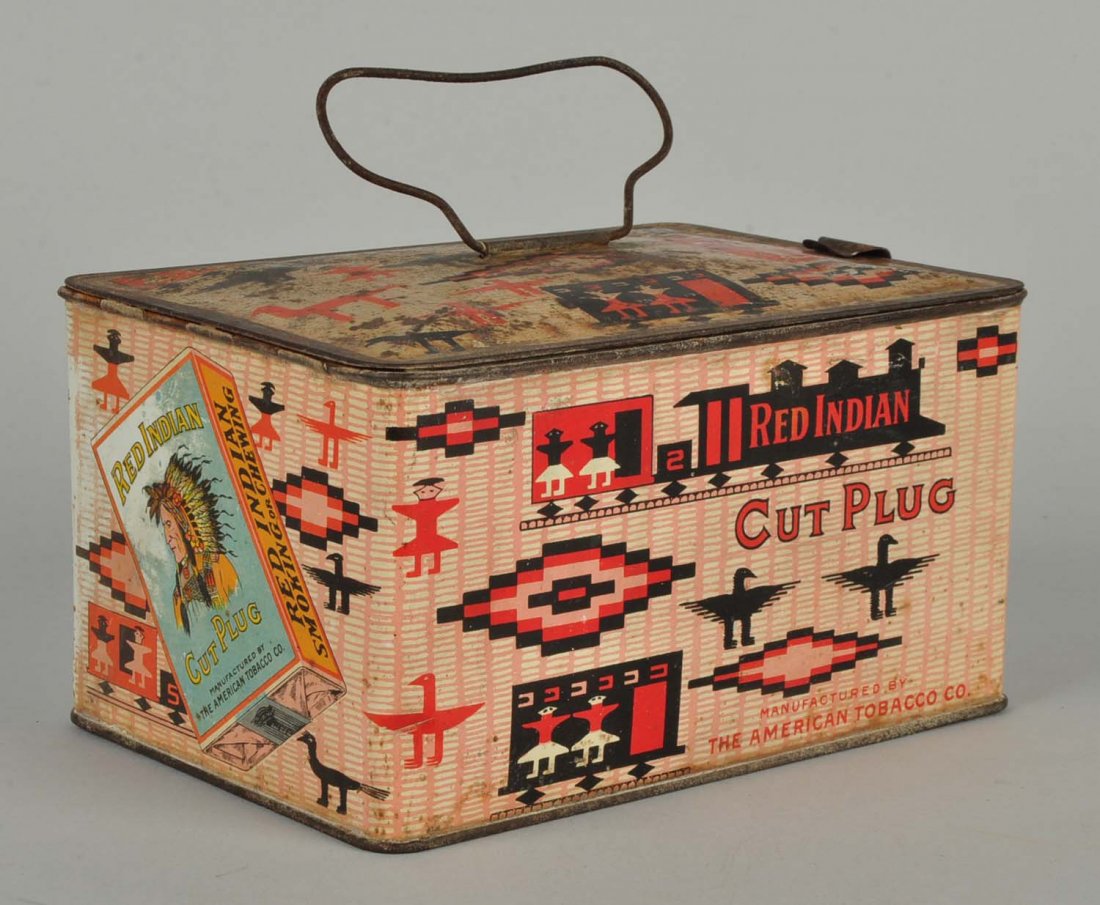 Red Indian Cut Plug Tobacco Tin. (1 of 3)